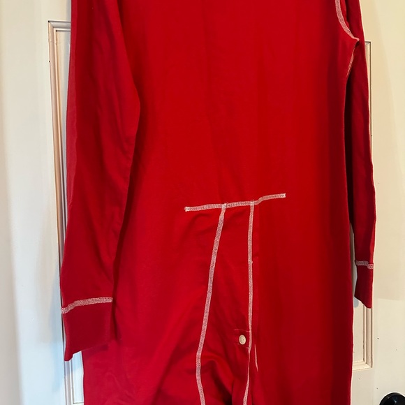 J Crew NWT Knit Goods NWT Union Suit - Red - Size Small Flap Pajamas Long John - Picture 7 of 14